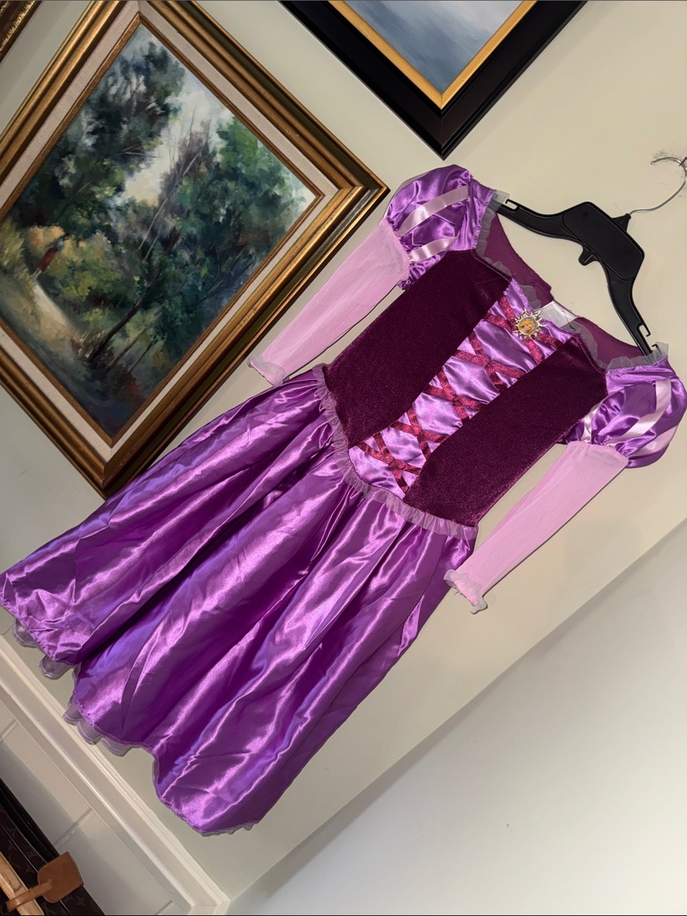 Rapunzel Disney Kids Purple Princess Halloween Dress-Up Costume Size 4-6 Small